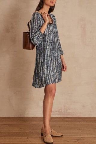 Vestido trapézio - Azul-celeste