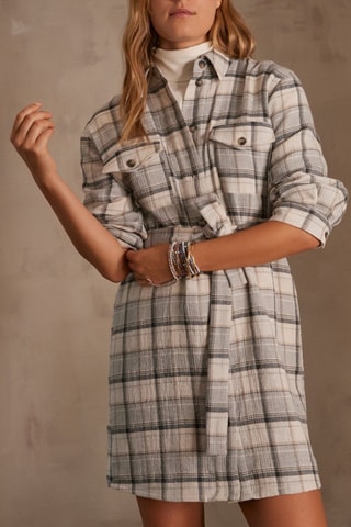 Vestido-camisa - Cinzento-claro