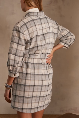 Vestido-camisa - Cinzento-claro