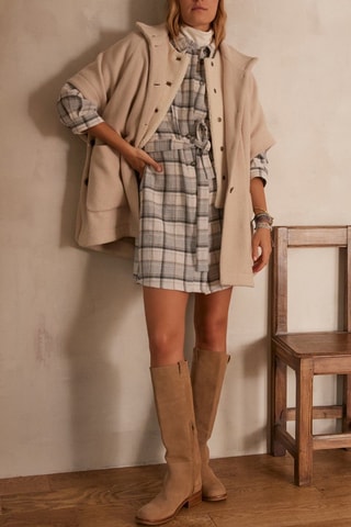 Vestido-camisa - Cinzento-claro