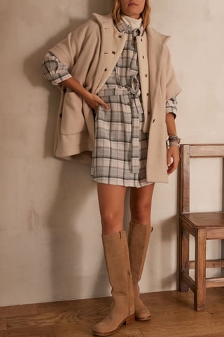 Vestido-camisa - Cinzento-claro