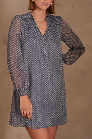 Vestido trapézio - Azul-marinho