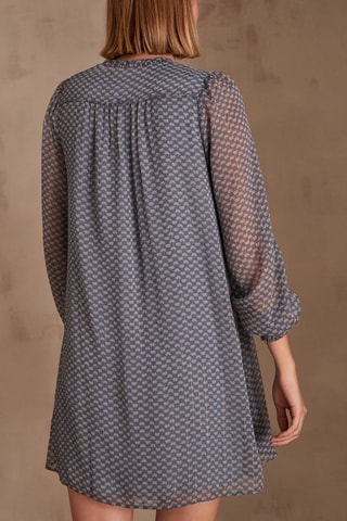 Vestido trapézio - Azul-marinho