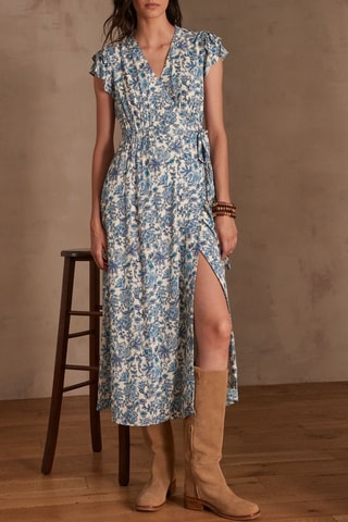 Vestido cruzado - Azul