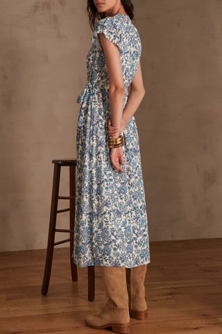 Vestido cruzado - Azul