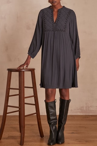 Vestido trapecio - Gris