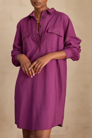 Vestido-camisa - Fúcsia