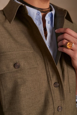 Vestido-camisa - Caqui