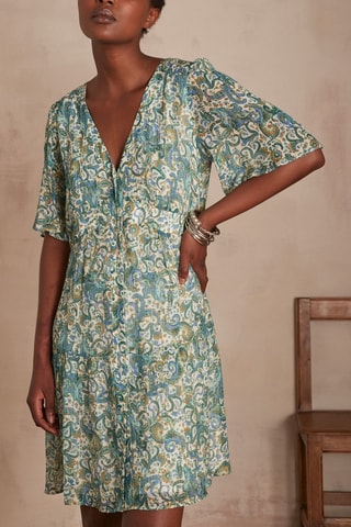 Vestido camisero - Azul petróleo