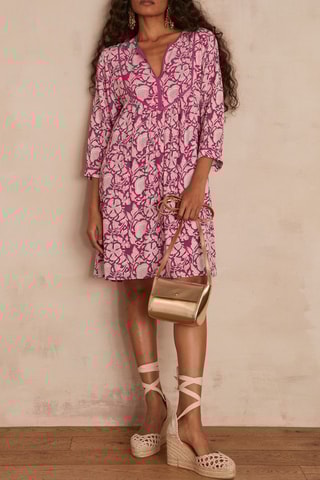 Vestido estilo patinadora - Fúcsia