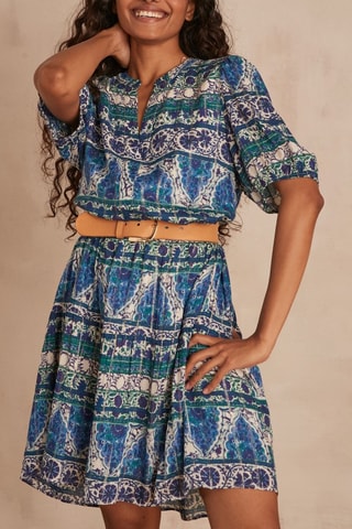 Vestido estilo patinadora - Azul-real