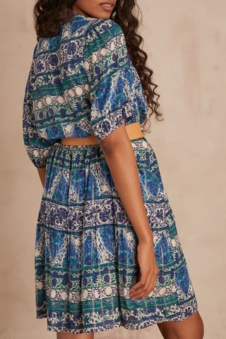 Vestido estilo patinadora - Azul-real