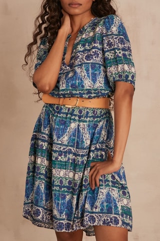 Vestido estilo patinadora - Azul-real