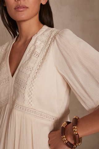 Vestido recto - Crudo