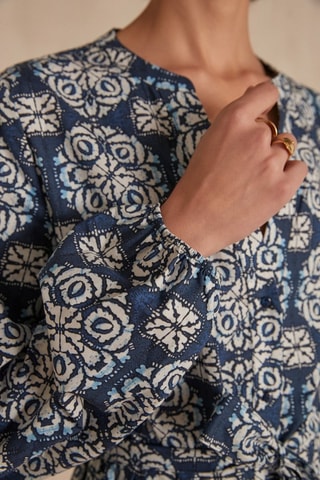 Vestido trapézio - Azul