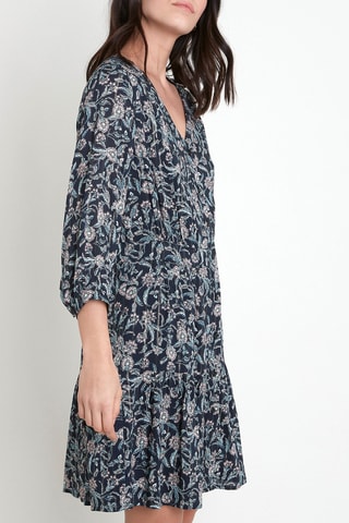 Vestido camisero Azul marino y rosa