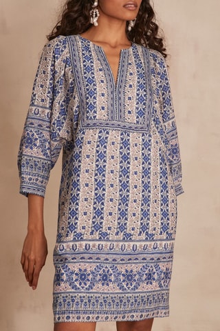 Vestido direito - Azul-real