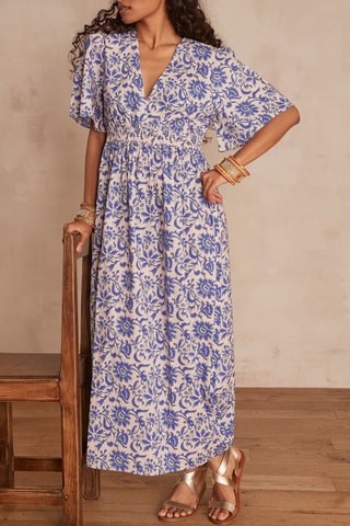 Vestido comprido - Azul-real