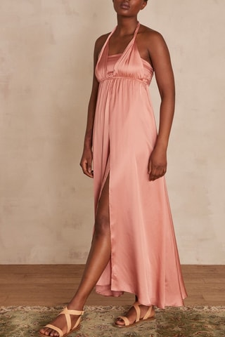 Vestido cruzado - Salmón