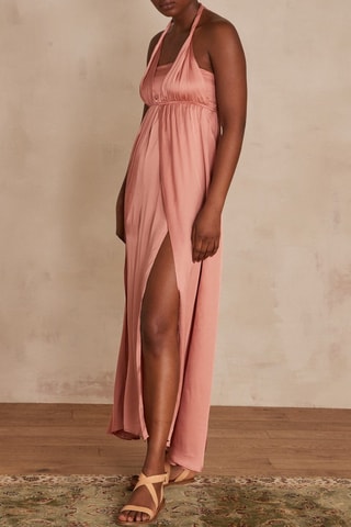 Vestido cruzado - Salmón