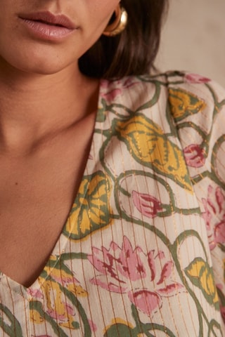 Vestido evasé - Rosa