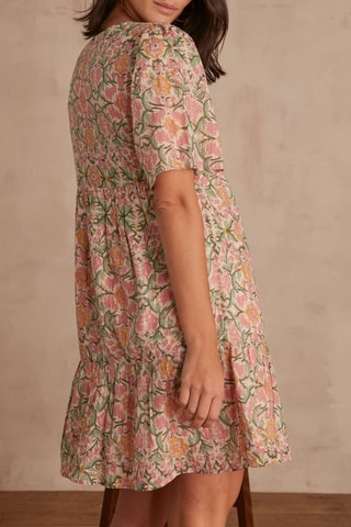 Vestido evasé - Rosa