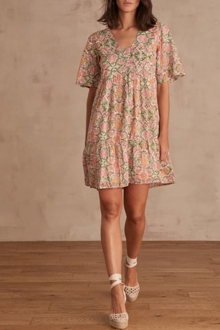 Vestido evasé - Rosa