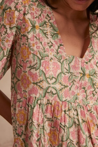 Vestido evasé - Rosa