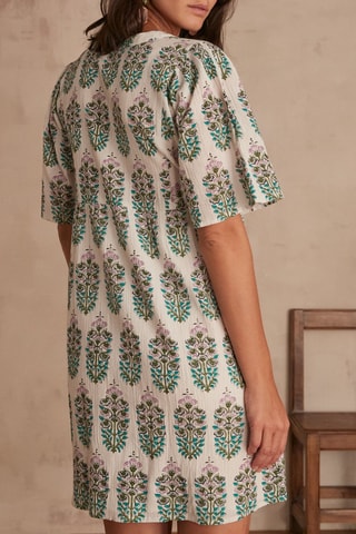 Vestido trapecio - Blanco