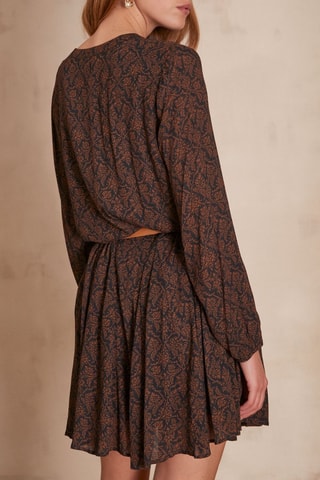 Vestido estilo patinadora - Azul-marinho