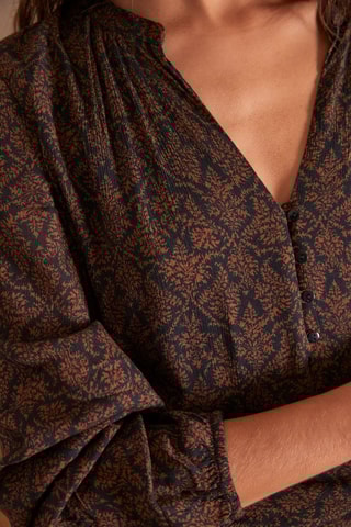 Vestido estilo patinadora - Azul-marinho