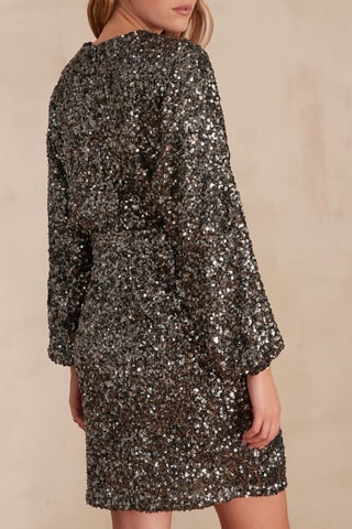 Vestido direito - Prateado