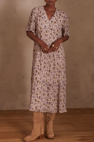 Vestido midi - Beige