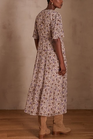 Vestido midi - Beige