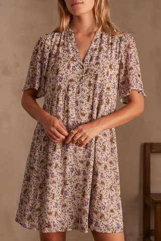 Vestido trapecio - Beige