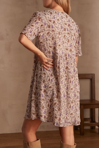 Vestido trapecio - Beige