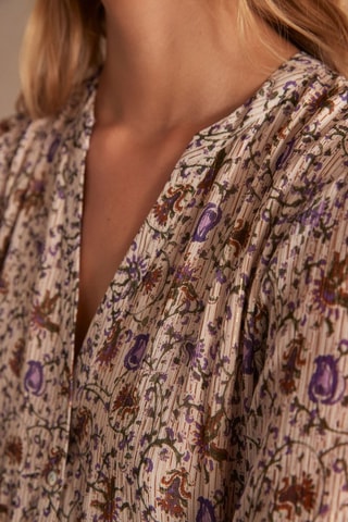 Vestido trapecio - Beige