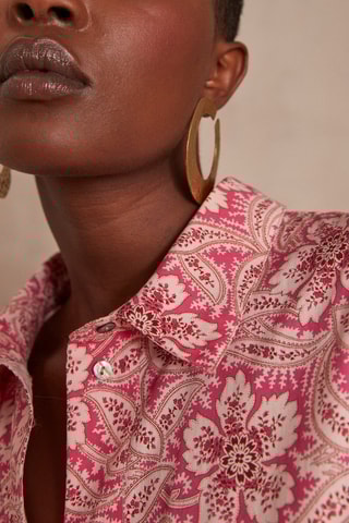 Vestido-camisa - Vermelho