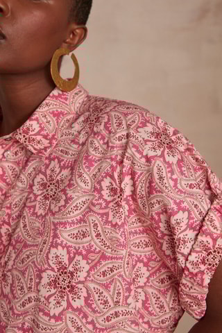 Vestido-camisa - Vermelho