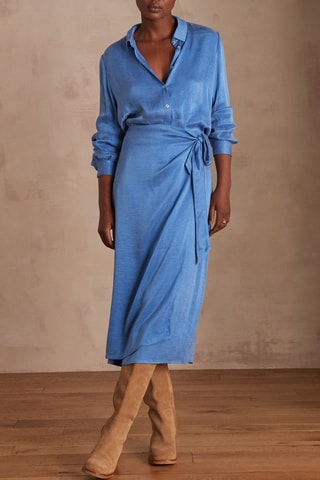 Vestido cruzado - Azul