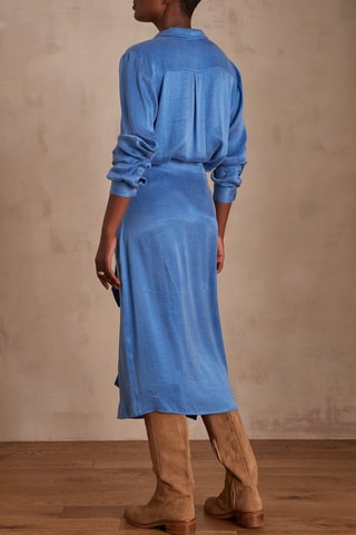 Vestido cruzado - Azul