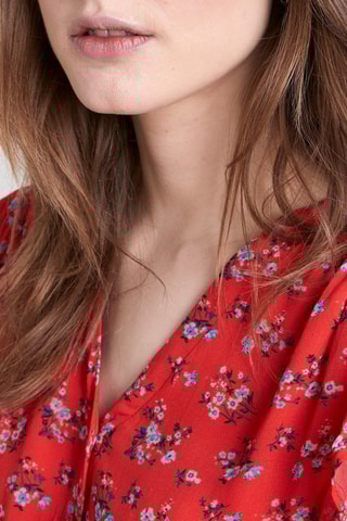 Vestido evasé - Rojo