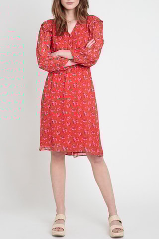 Vestido evasé - Rojo