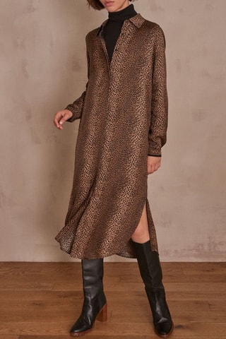 Vestido camisero - Camel