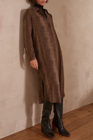 Vestido camisero - Camel