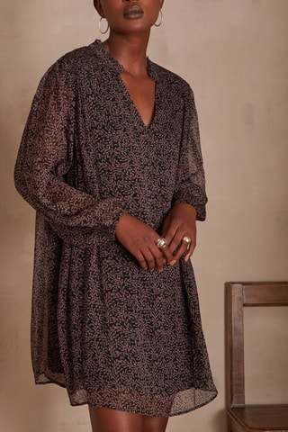 Vestido trapézio - Bordô