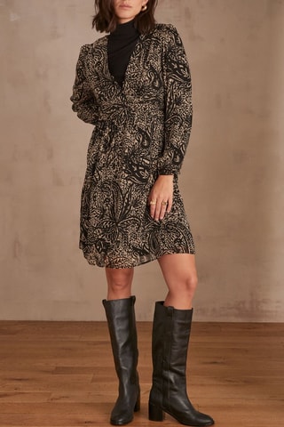 Vestido evasé - Negro