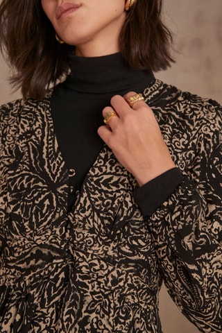 Vestido evasé - Negro