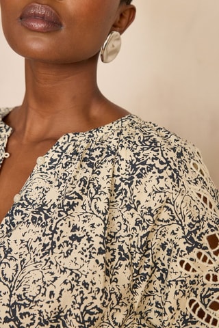 Vestido evasé - Negro y crudo