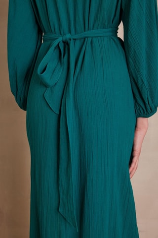 Vestido comprido - Azul-petróleo